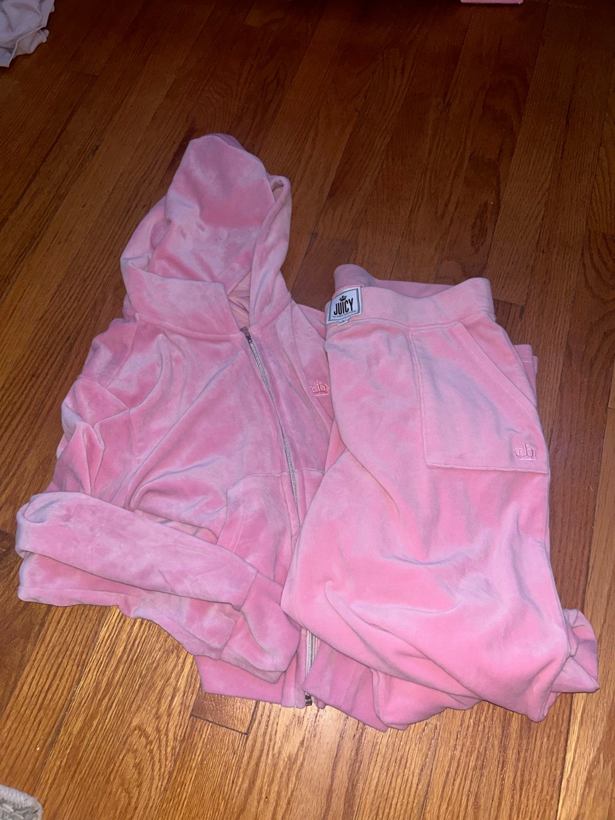 Juicy Couture Tracksuit Top Medium Bottoms Large