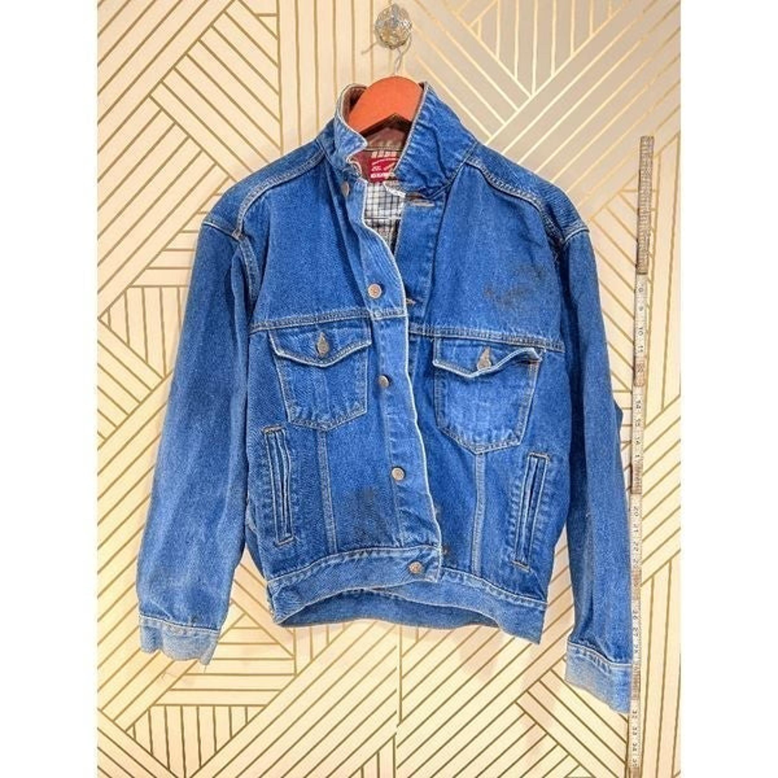 Vintage Marlboro Country Store Men's 100% Cotton Jean Jacket Blue Size Small