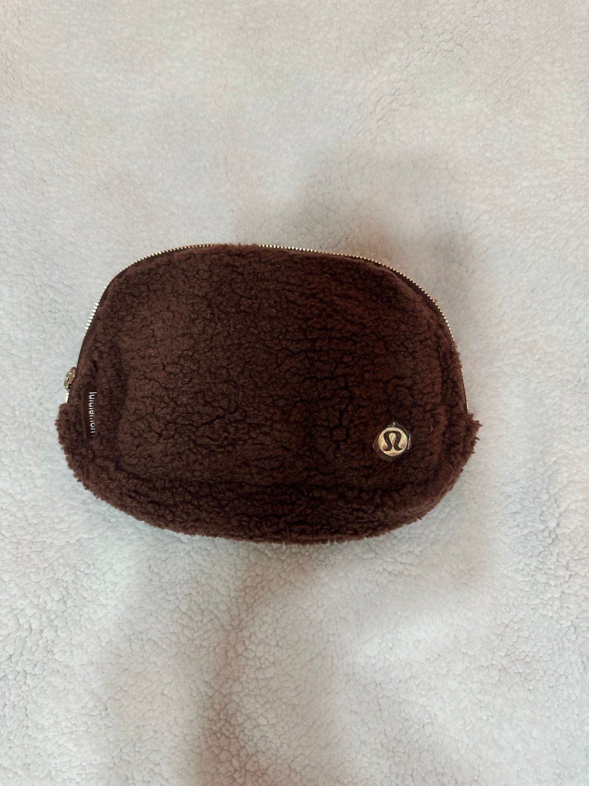 lululemon fleece brown belt bag