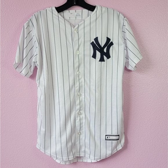 GENUINE MERCHANDISE YANKEES MAJOR LEAGUE BASEBALL YOUNT JERSEY/ L (14/16)