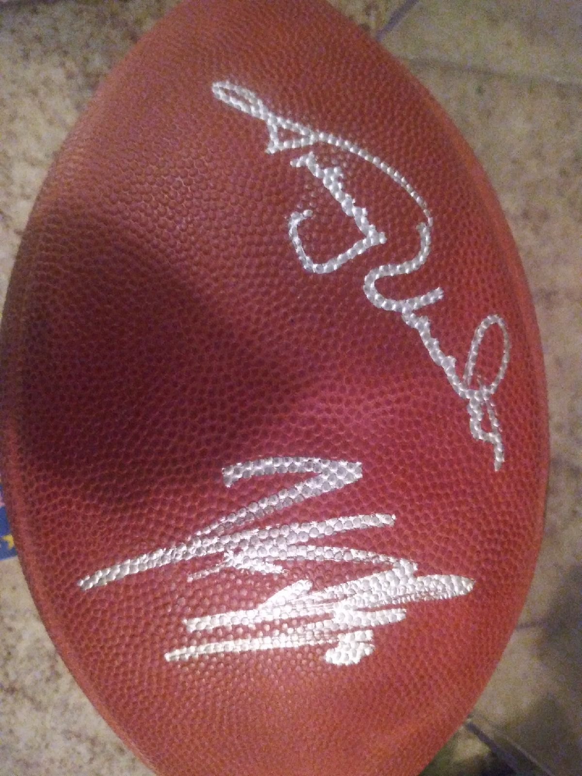 Trent Dilfer and Johnny Unitas autograph