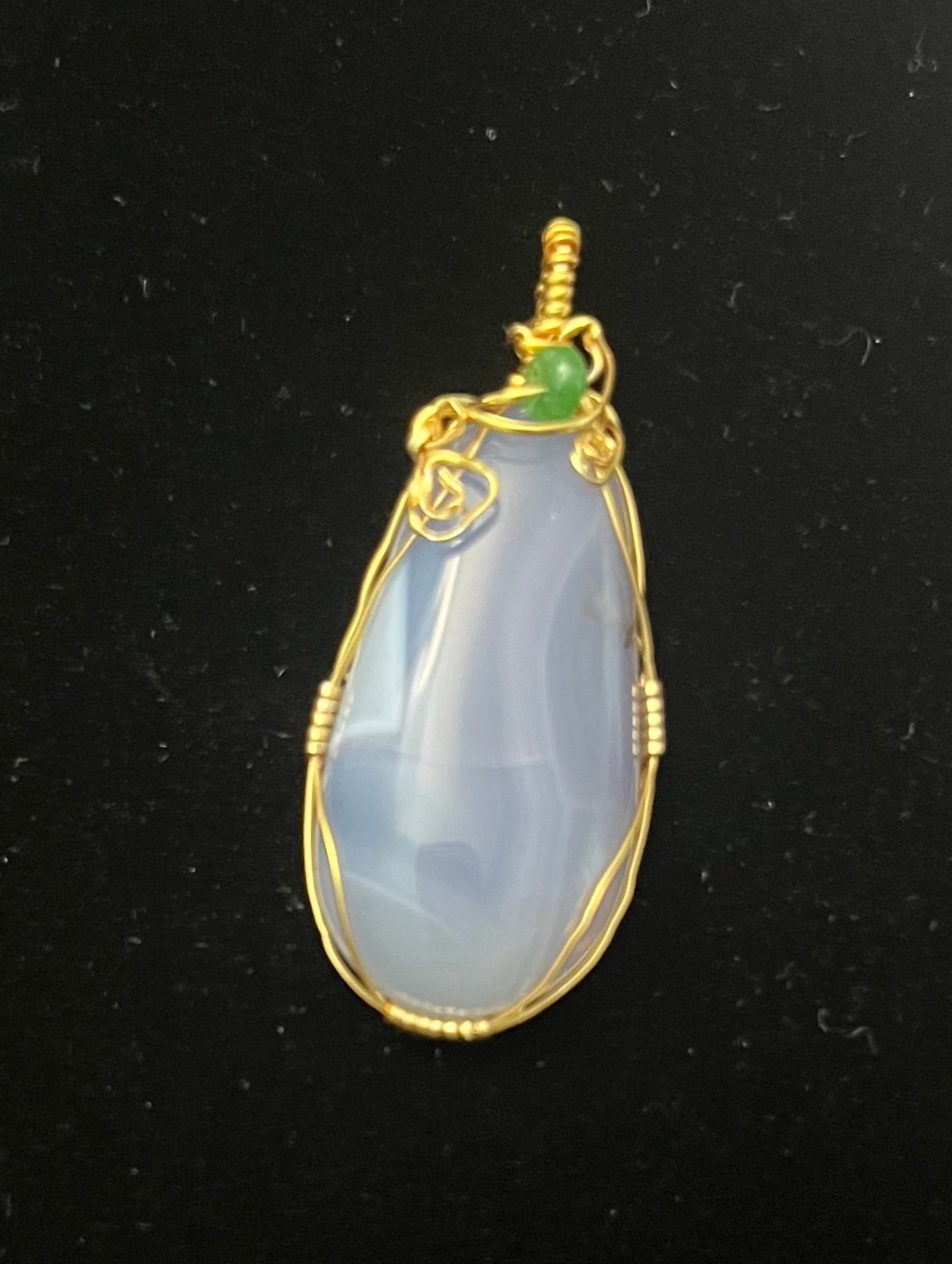 Wire wrapped pendant - hand made
