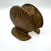 Brass Clam Shell Bookends Vintage Shell Bookends Shell Figurine Beach Decor