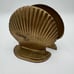 Brass Clam Shell Bookends Vintage Shell Bookends Shell Figurine Beach Decor