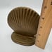 Brass Clam Shell Bookends Vintage Shell Bookends Shell Figurine Beach Decor
