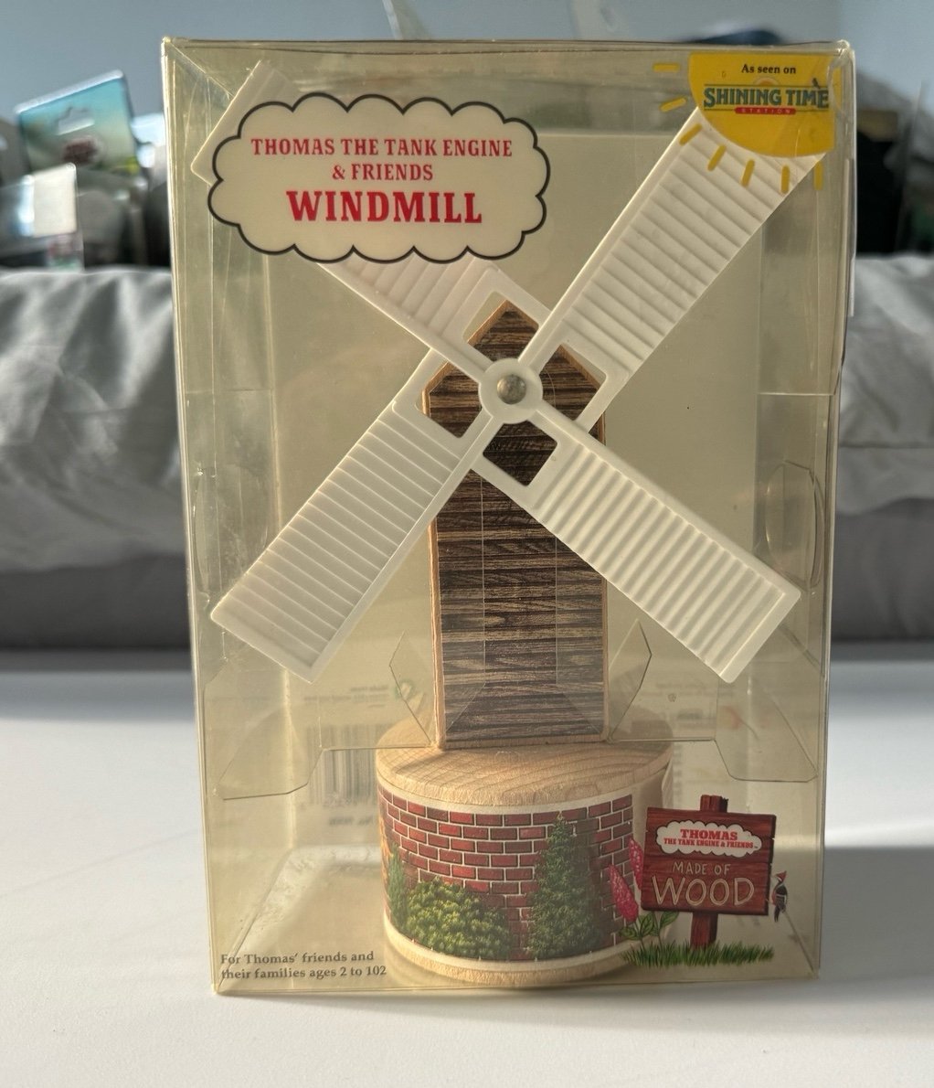 1992 Shining Time Wooden Thomas Train Sodor Windmill! New in Original Box