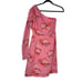 Les Reveries Womens size 2 dress pink floral print one shoulder