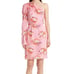 Les Reveries Womens size 2 dress pink floral print one shoulder