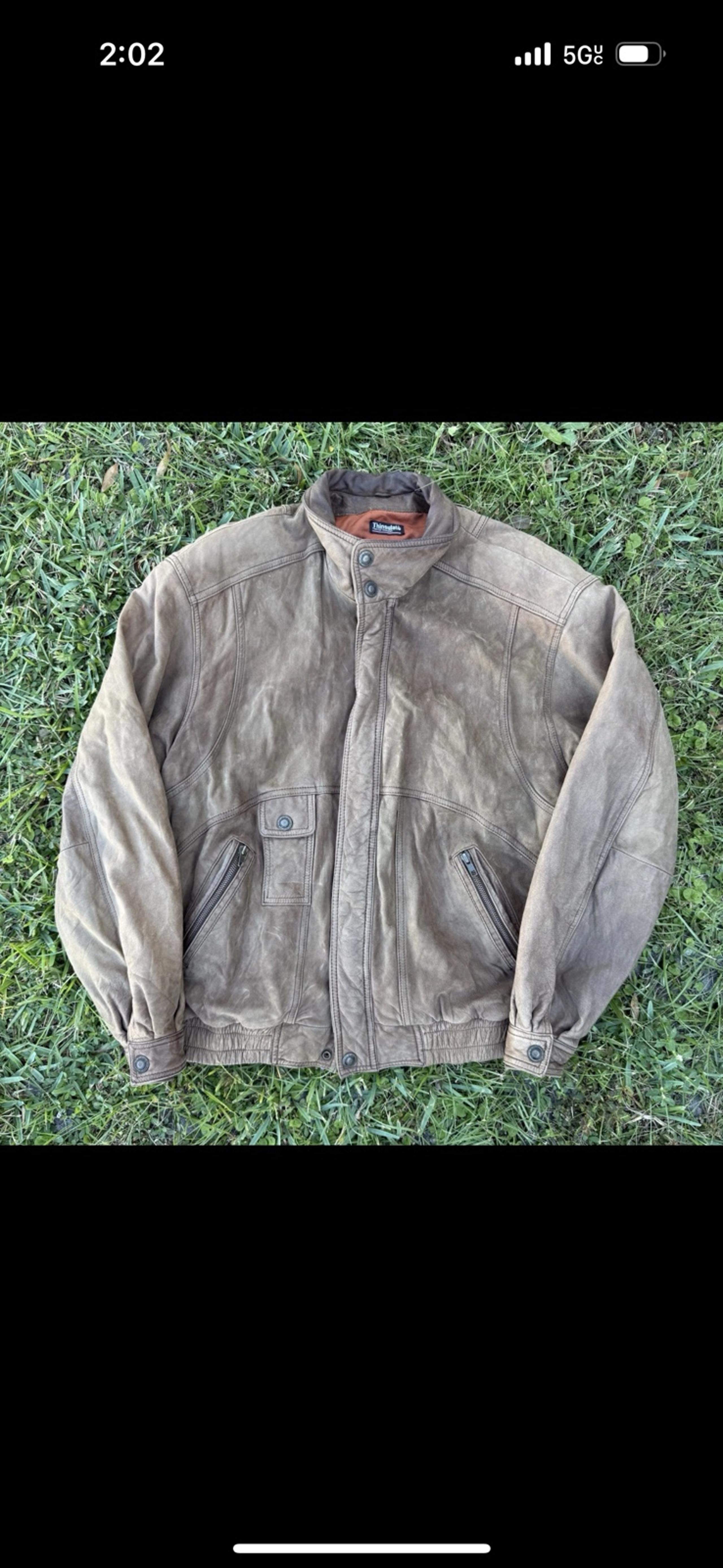 Vintage 80s 90s Adventure Bound Thinsulate Brown Leather Jacket Varsity Aviator