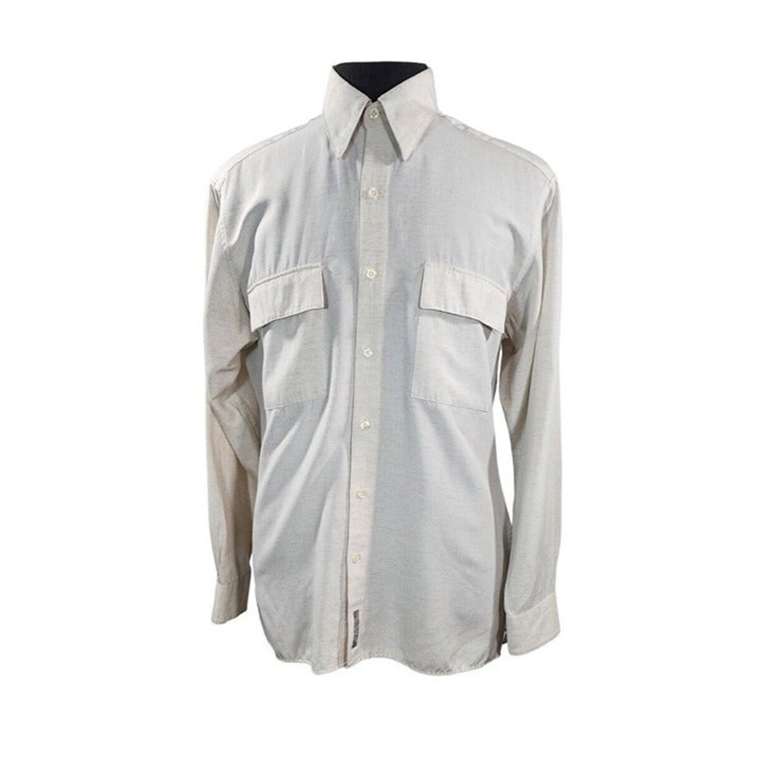 Greg Norman Collection Men's Long Sleeve Button Up Casual Shirt Beige Med