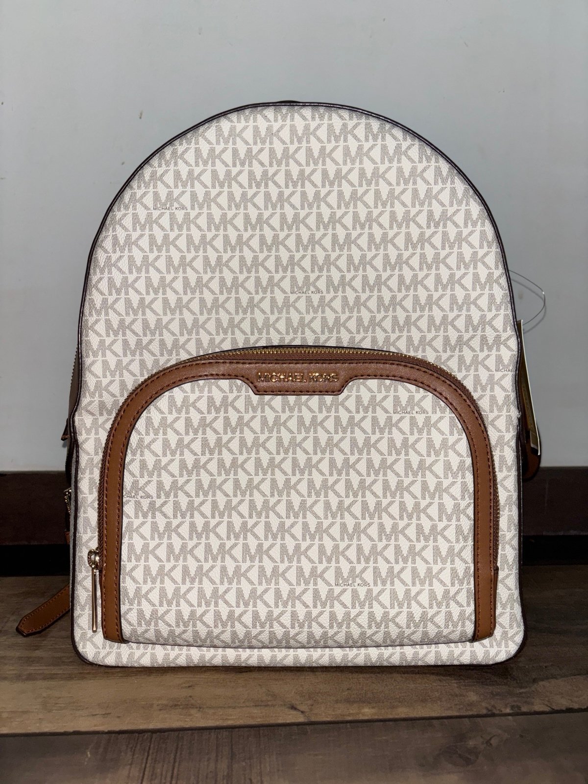 JAYCEE Lg Zip Pkt Backpack Vanilla