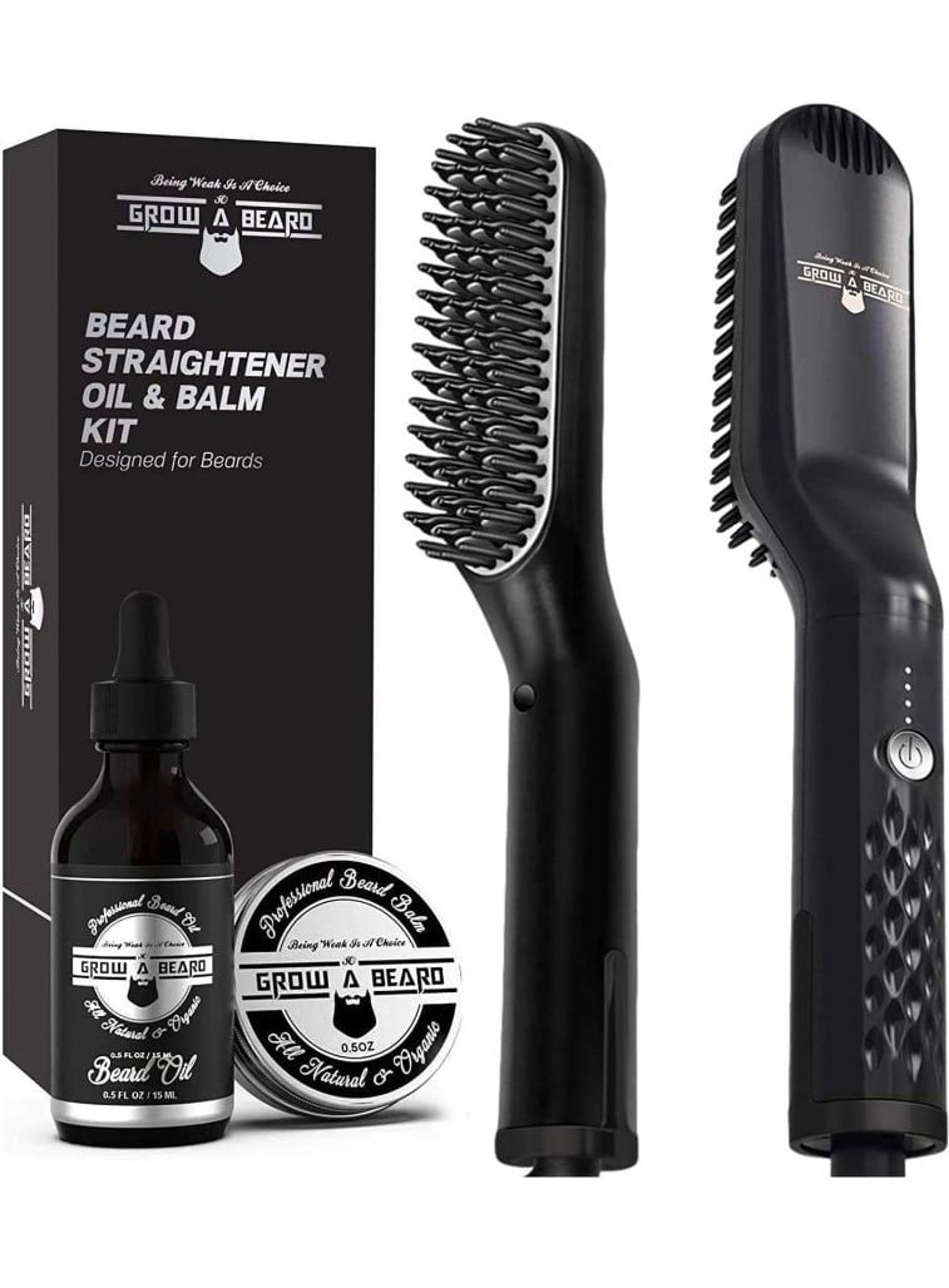 Beard straightener for men
