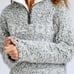 NEW! Warm & Cozy but Lightweight Olive Fleece Pullover. Size Small