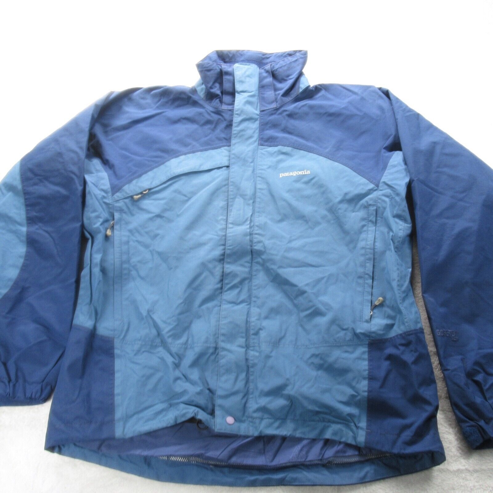 Patagonia Primo Gore Tex Jacket Mens Medium Blue Colorblock Dual Vent Ski Snow