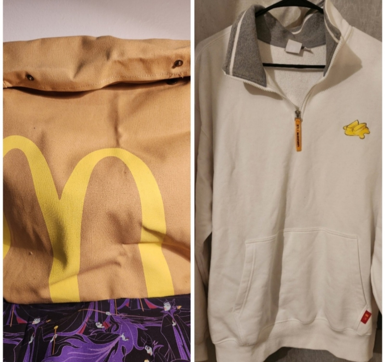 Bts x McDonald's half zip up Sweatshirt and New McDonald's bag backpack