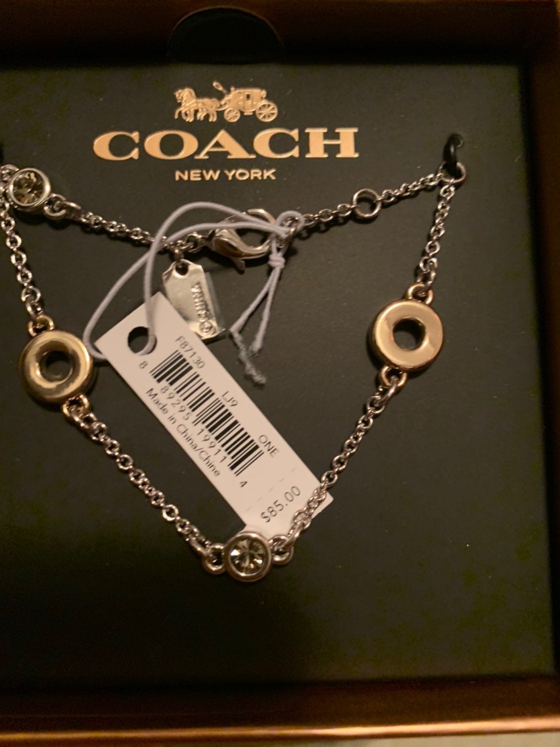 Coach silver bracelet