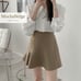 Flare Mini Skirt Mocha Beige