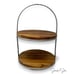 Hearth & Hand Magnolia 2-Tier Wood & Metal Serving Stand Brown/Silver New in Box