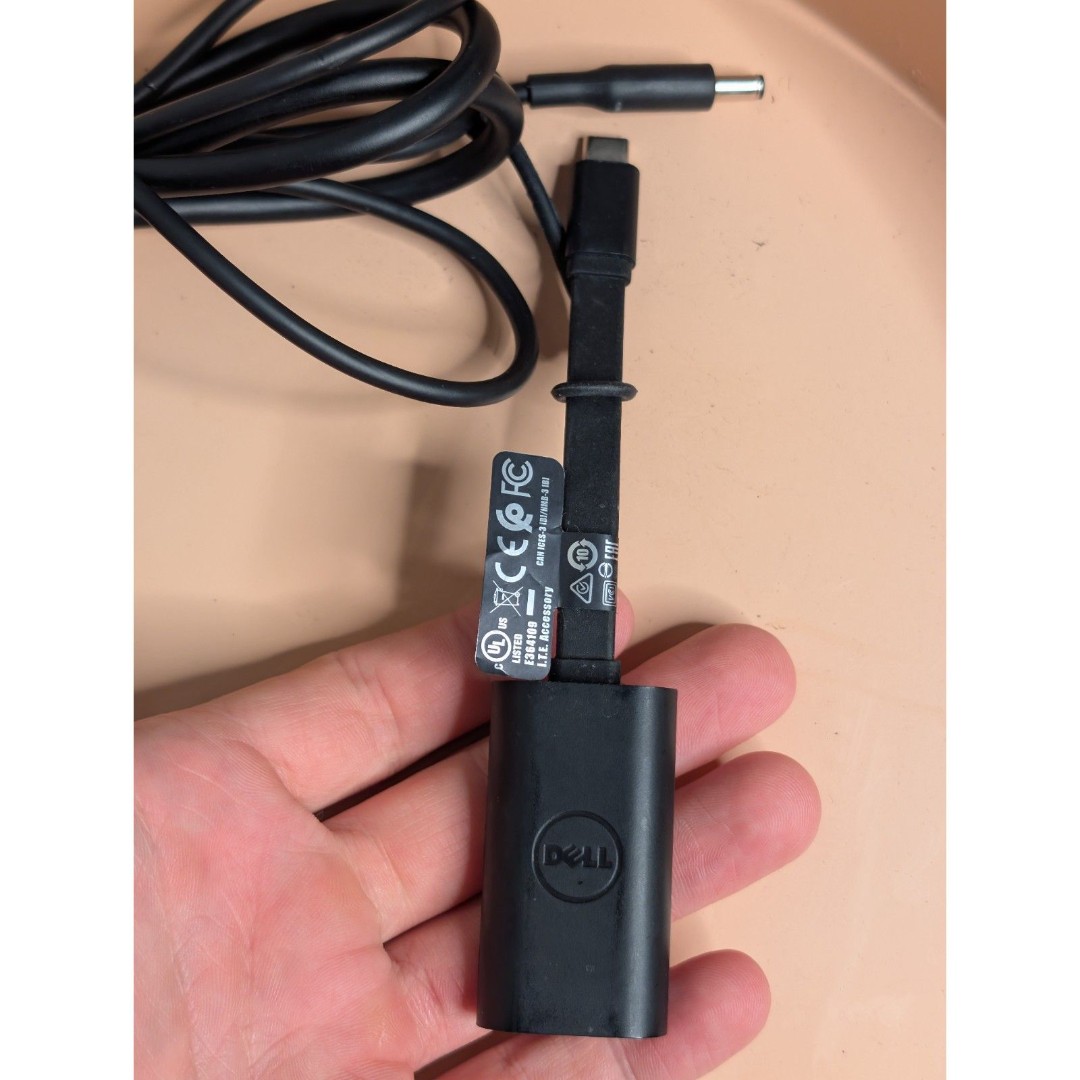 Dell 130W 4.5mm AC Adapter Charger + LAN - Type-C Adapter