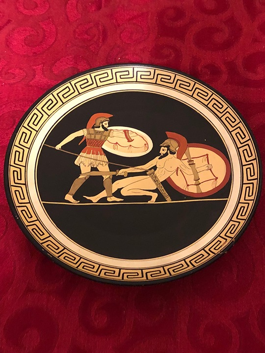 Vintage Greek Wall Art Plate