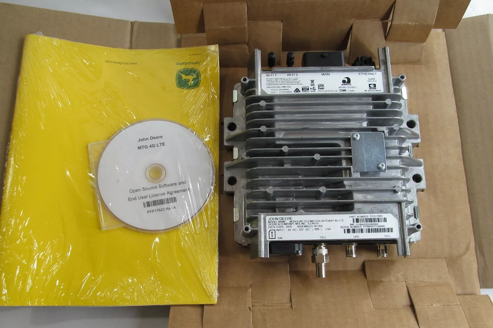 John Deere PFA11990 4G LTE Modular Telematics Gateway Electronic Control Unit