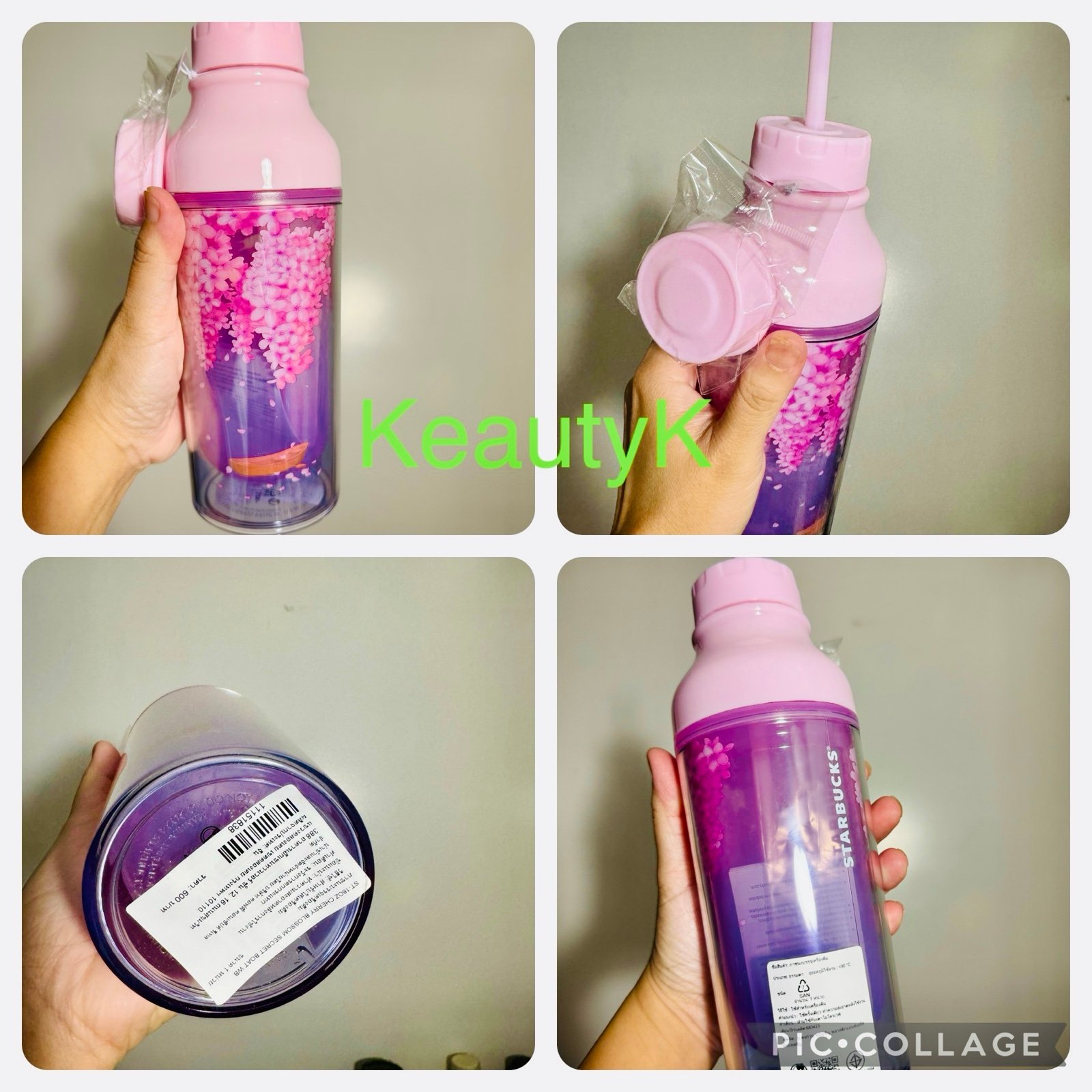 2 lids Starbucks cherry blossom Sakura secret Eden hot cold tumbler Thailand cup