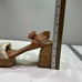Bernardo Reagan Frayed Canvas & Leather Platform Sandals with Cork Block Heel 9