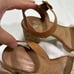 Bernardo Reagan Frayed Canvas & Leather Platform Sandals with Cork Block Heel 9