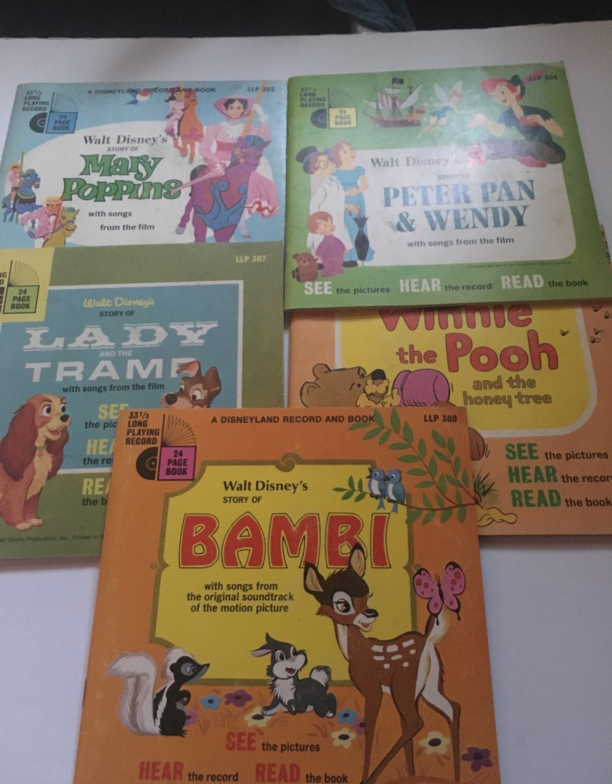 Vintage Walt Disney's Records and Books
