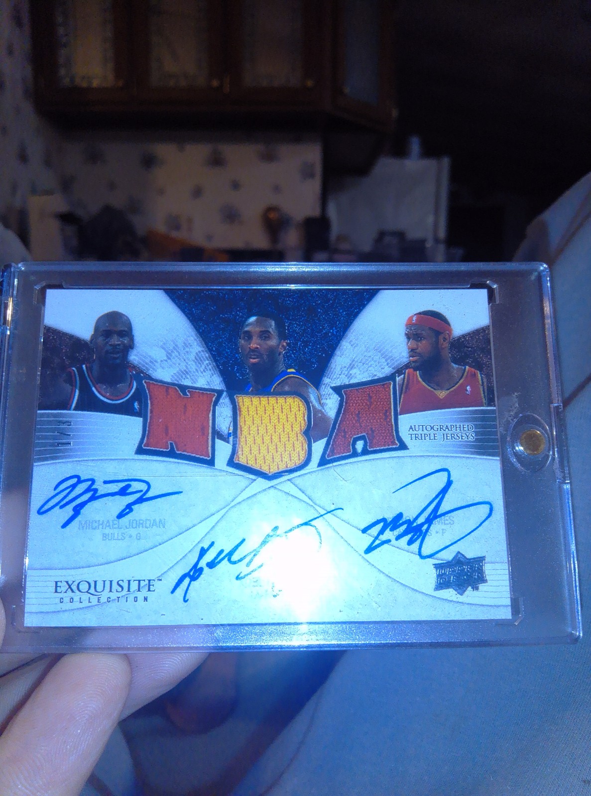 THE GOATS KOBE MICHAEL LEBRON UPPER DECK EXQUISITE FACSIMILE COLLECTORS PIECE