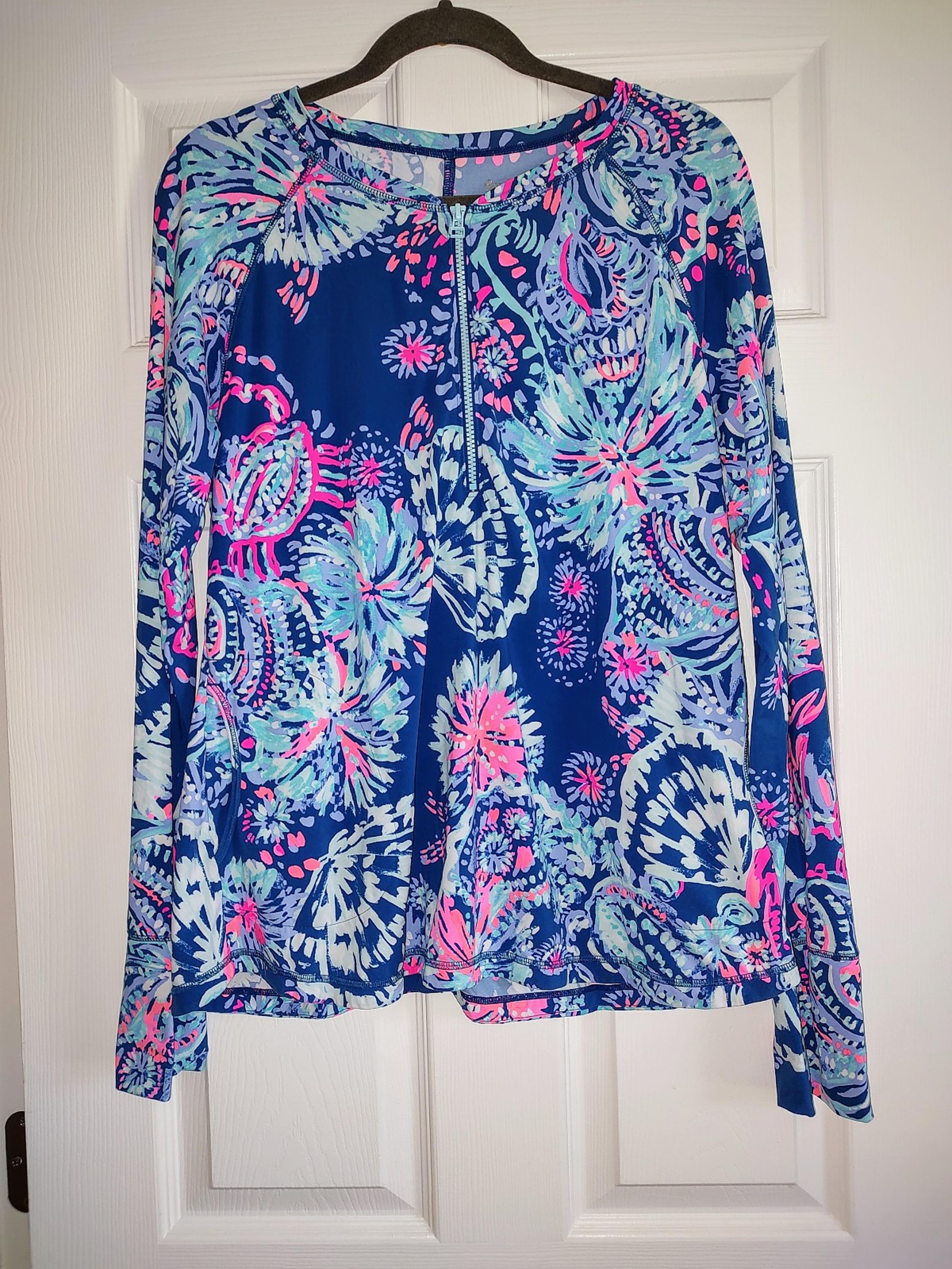 Lilly Pulitzer Delaynee Meryl UPF Gypsea Girl Rashguard Sun guard XL LUXLETIC