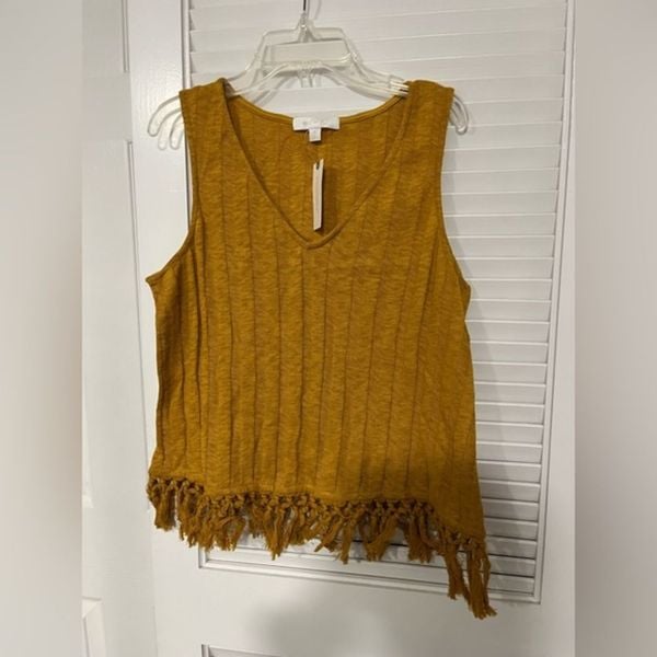 Anthropologie eri & Ali fringe tank top NWT