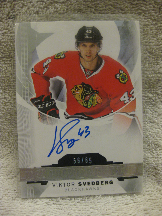 Viktor Svedberg #66 2015-16 Upper Deck Premier 56/65 Rookie Auto RC MINT card