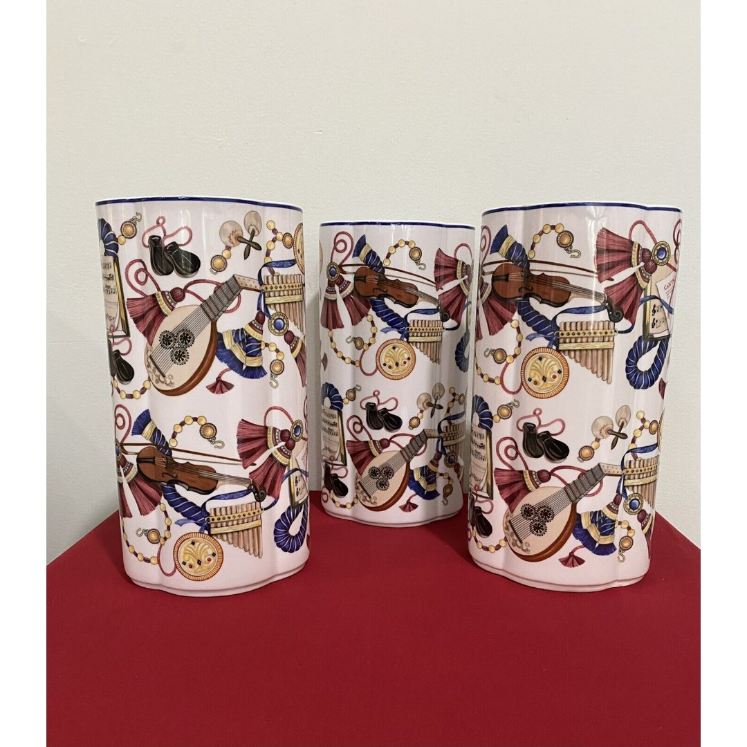Villeroy Boch Gallo Designs Musical Theme Ceramic Covered Vase