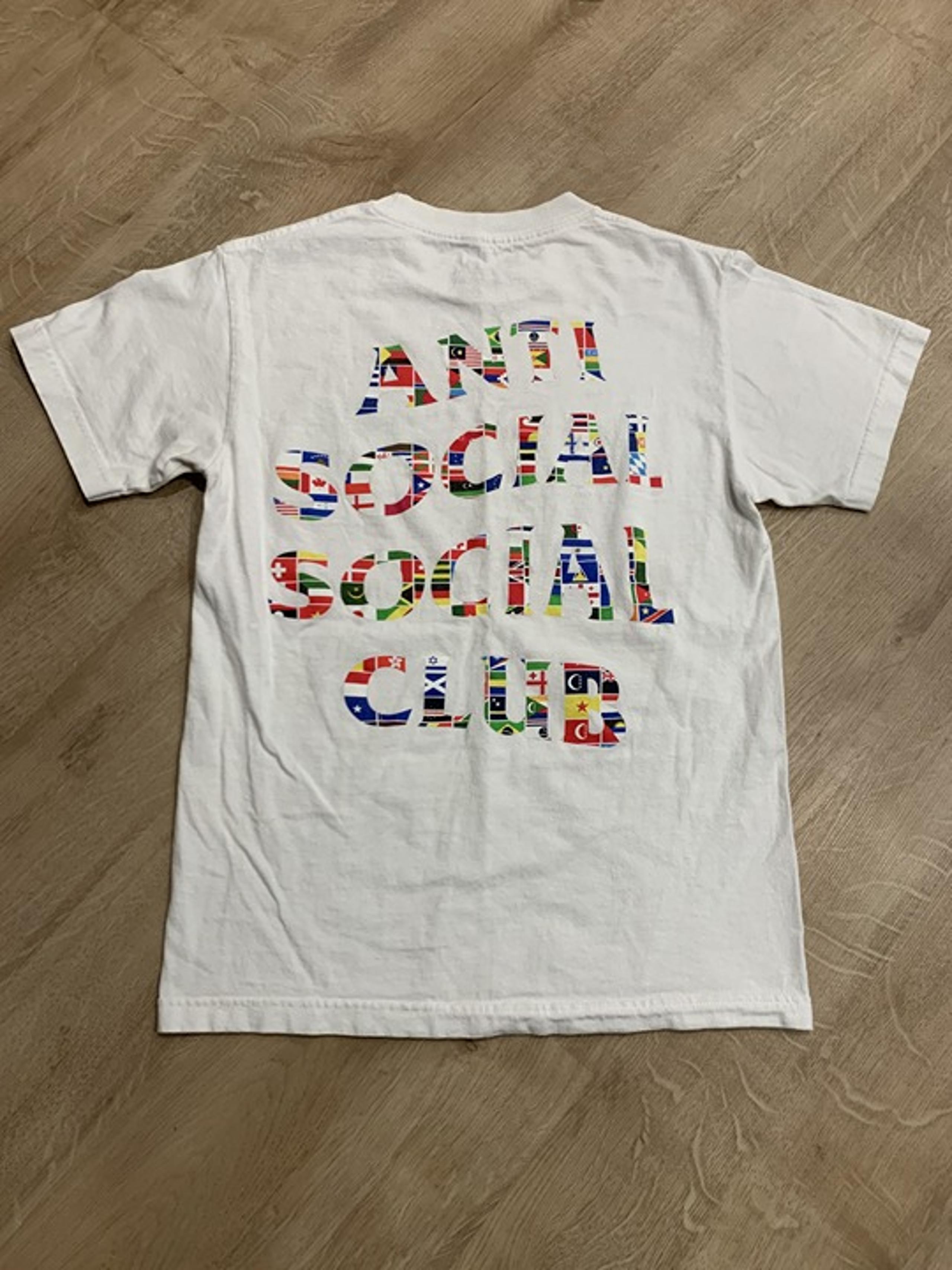 Anti Social Social Club ASSC White Men's Small S International Flags Streetwear