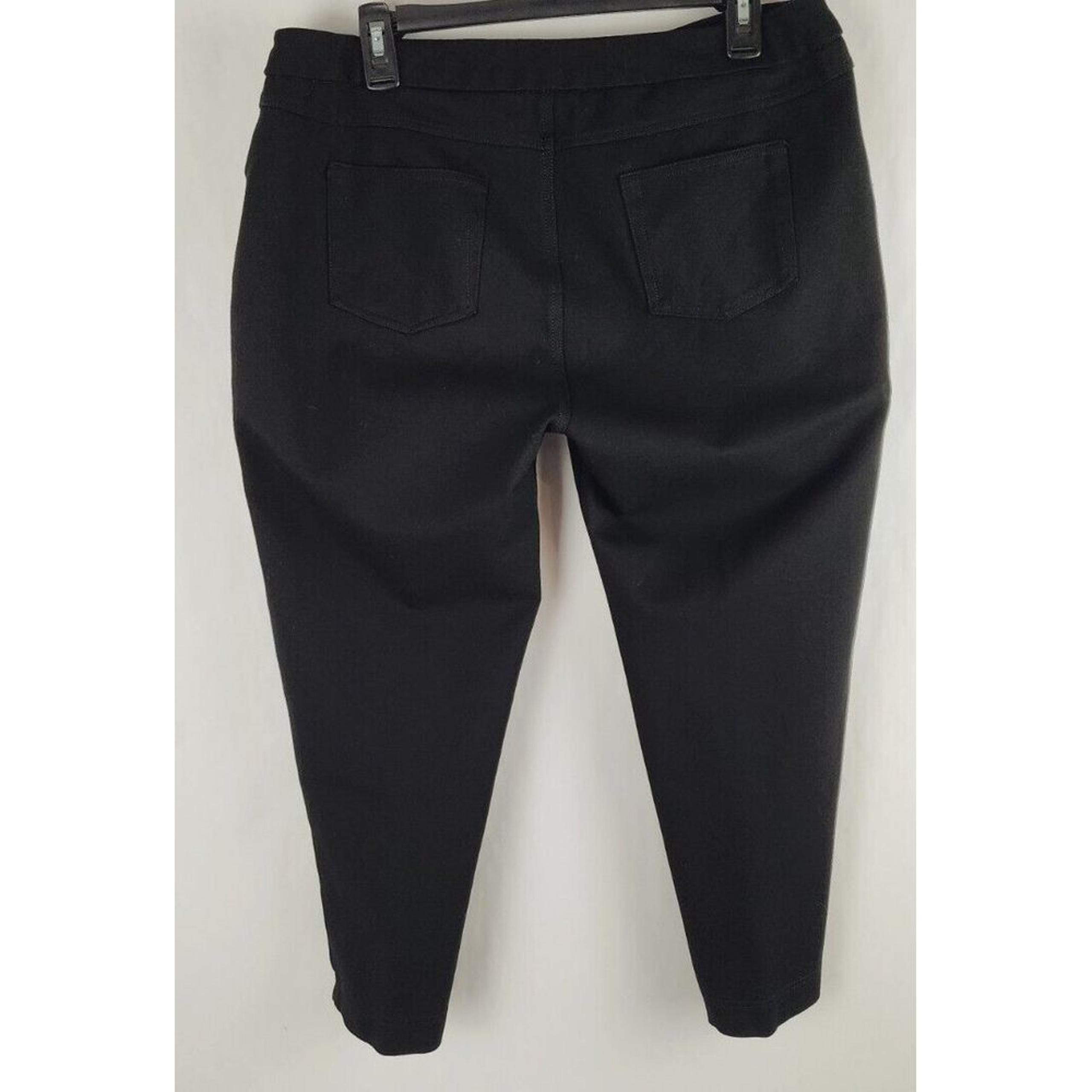 Soft Surroundings Women's Crop Ankle Pant Stretch Size PXL Black