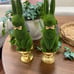 Easter green two bunny with bow pedestal
