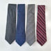 DKNY Men's Neck Ties Lot Of 4 100% Silk Red Stripes Gray Blue