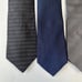 DKNY Men's Neck Ties Lot Of 4 100% Silk Red Stripes Gray Blue