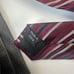 DKNY Men's Neck Ties Lot Of 4 100% Silk Red Stripes Gray Blue