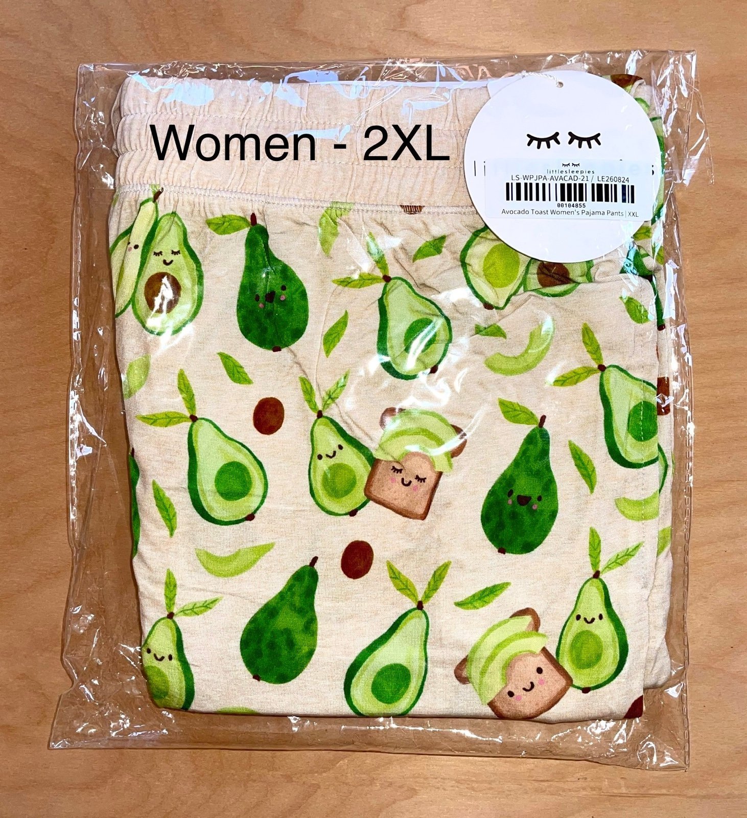 Little Sleepies Avocado Toast Women’s PJ Pants (2XL) - NIB