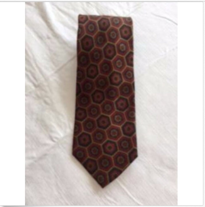VTG BURBERRY Geometric Print Necktie