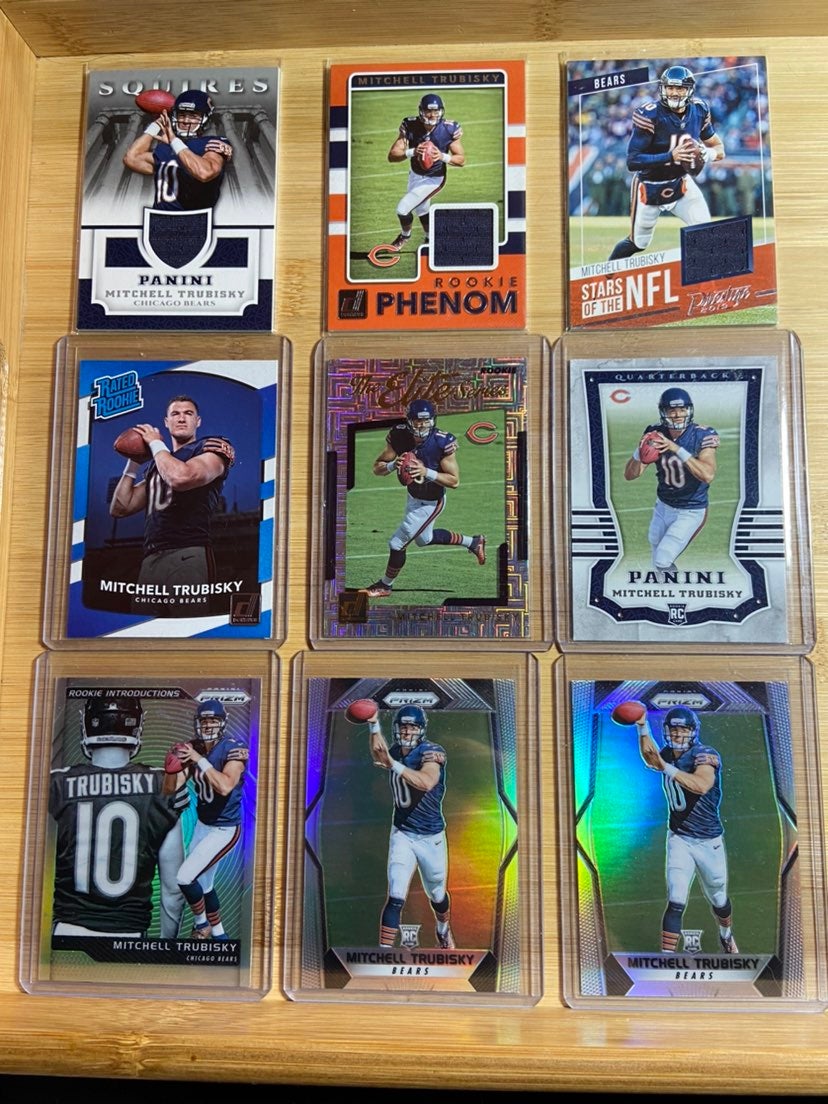 2017 Rookie Mitchell Trubisky Lot Prizm - Donruss Rated rookie - Rookie Relics