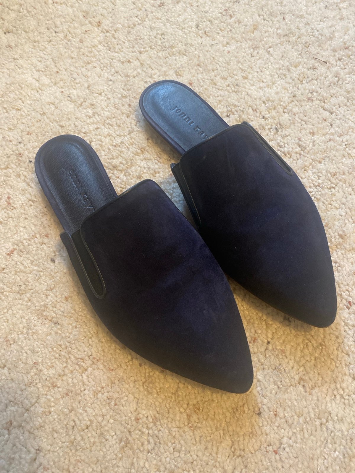 Jenni Kayne navy suede mule