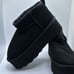 CUSHIONAIRE Women's Genuine Suede Cozy Mule Platform +Memory Foam 5 BLACK