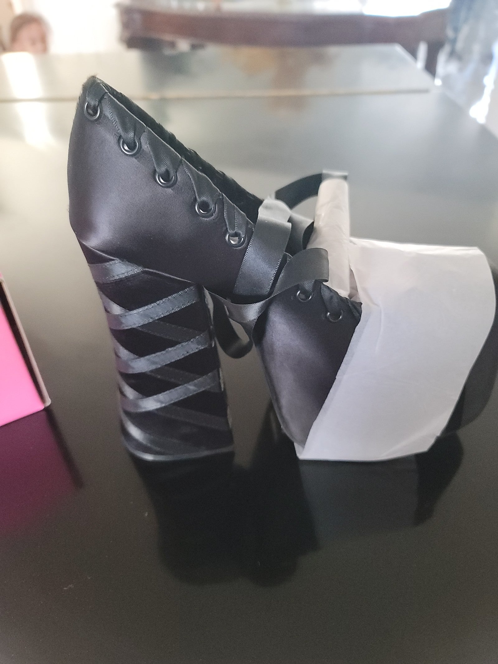 Platform shoes black ballerina style