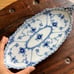 Super RARE find! Vintage Royal Copenhagen Blue Fluted Full Lace Oval dish plate