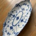 Super RARE find! Vintage Royal Copenhagen Blue Fluted Full Lace Oval dish plate