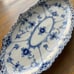 Super RARE find! Vintage Royal Copenhagen Blue Fluted Full Lace Oval dish plate