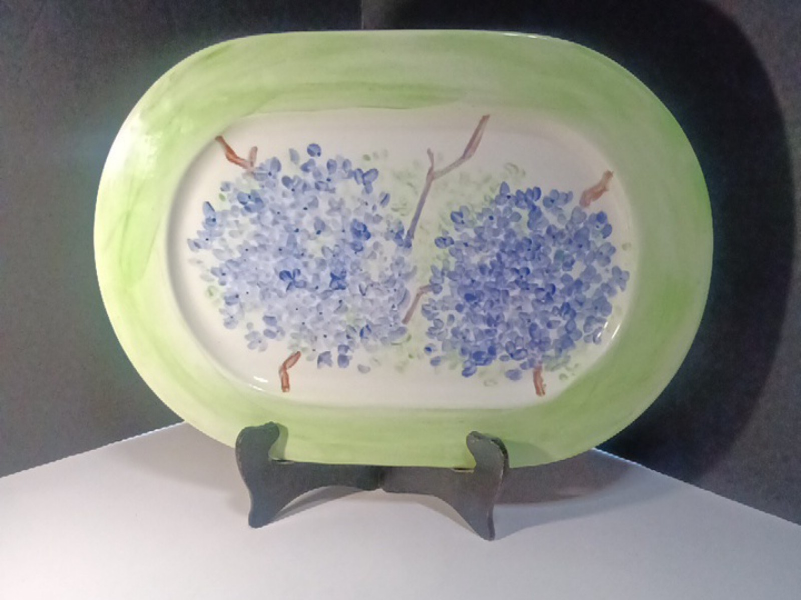 Vintage 17 inch oval serving platter made in Italy